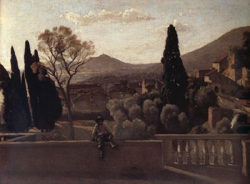 Corot Camille Tivoli The gardens of the village oil painting image